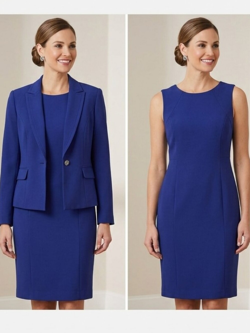 Kasper Blue Blazer Professional Suit Jacket